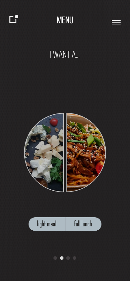 Menu recommender step 2: light meal or full lunch